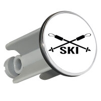Waschbeckenstöpsel Ski Schriftzug 4cm Abflussstopfen