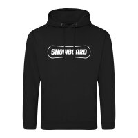 Unisex Hoodie Snowbord Schriftzug Größe S-3XL