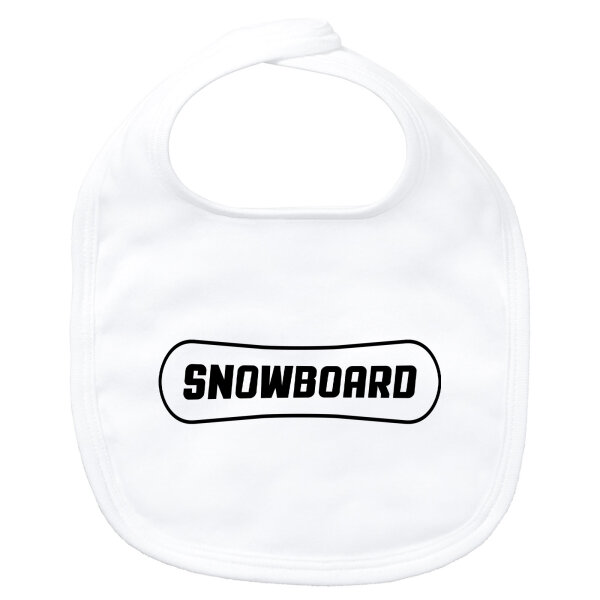 Baby Lätzchen Snowbord Schriftzug