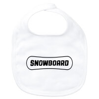 Baby Lätzchen Snowbord Schriftzug Klettverschluss