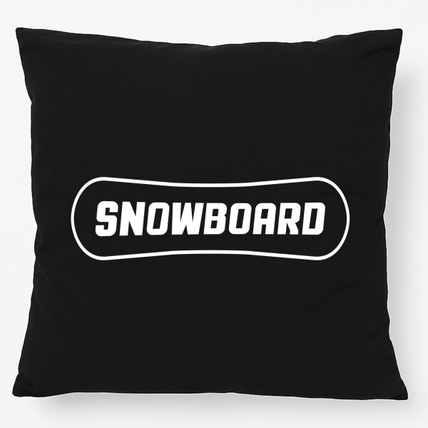 Kissen Snowbord Schriftzug 40x40cm