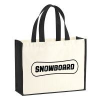 Jutetasche Snowbord Schriftzug 21 Liter Black