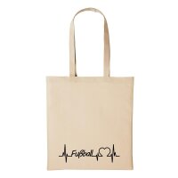 Baumwollbeutel Fußball Natural 10 Liter