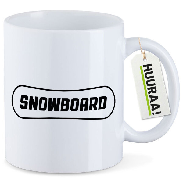 Kaffeetasse Snowbord Schriftzug 330ml