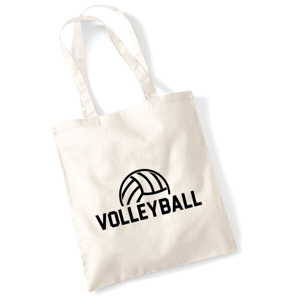 Jutebeutel Volleyball Schriftzug 10 Liter