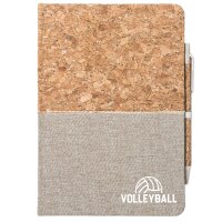 Notizbuch A5 Volleyball Schriftzug 80 Blatt inkl....