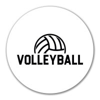 Aufkleber Volleyball Schriftzug 10cm Sticker