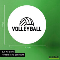 Aufkleber Volleyball Schriftzug 10cm Sticker