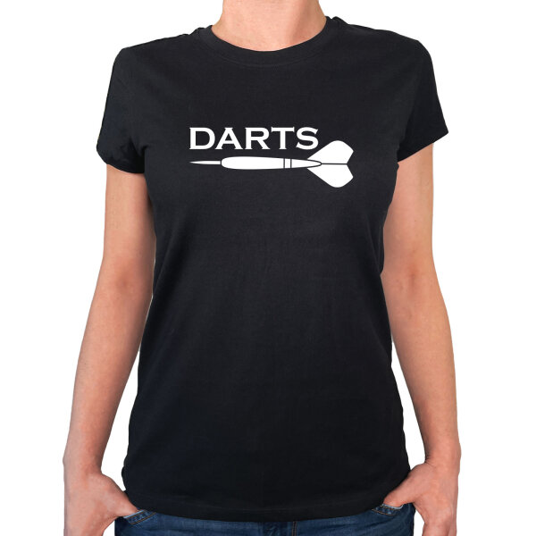 Damen T-Shirt Darts Dartpfeil Größe XS-XXL
