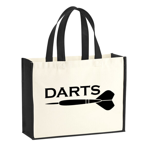 Jutetasche Darts Dartpfeil 21 Liter Black