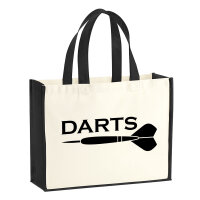 Jutetasche Darts Dartpfeil 21 Liter Black