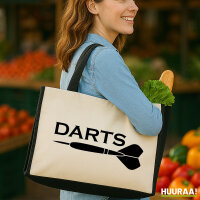 Jutetasche Darts Dartpfeil 21 Liter Black