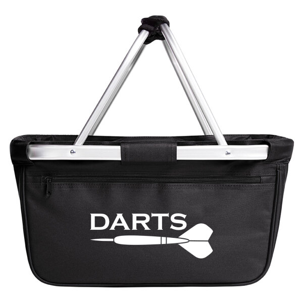 Einkaufskorb faltbar Darts Dartpfeil 20 Liter Tragekorb Black