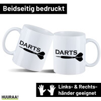 Kaffeetasse Darts Dartpfeil 330ml