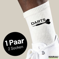 Socken Darts Dartpfeil Größe 37/46 White Motiv Tennissocken