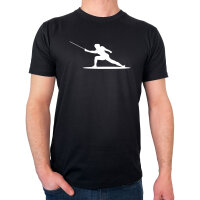 Herren T-Shirt Fechten Silhouette