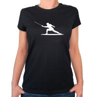 Damen T-Shirt Fechten Silhouette Größe XS-XXL
