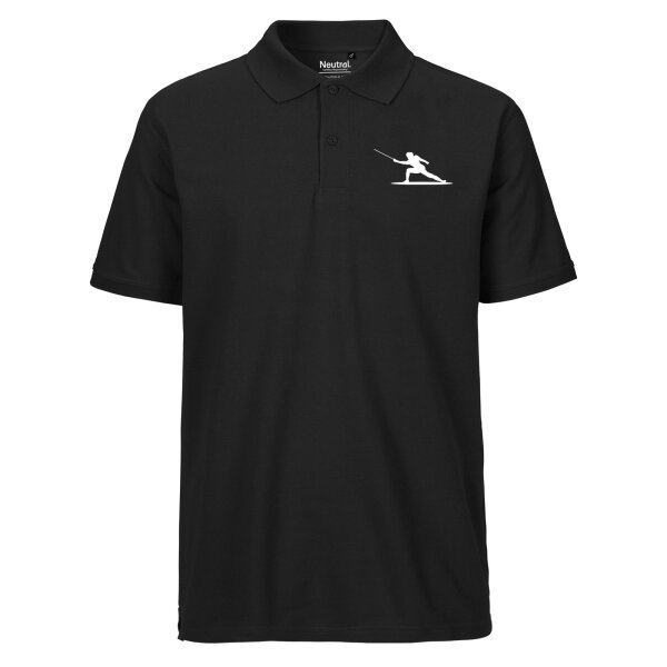 Herren Polo Shirt Fechten Silhouette Größe S-3XL