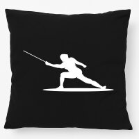 Kissen Fechten Silhouette 40x40cm