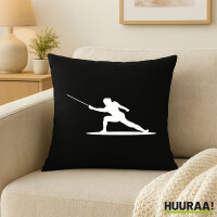 Kissen Fechten Silhouette 40x40cm
