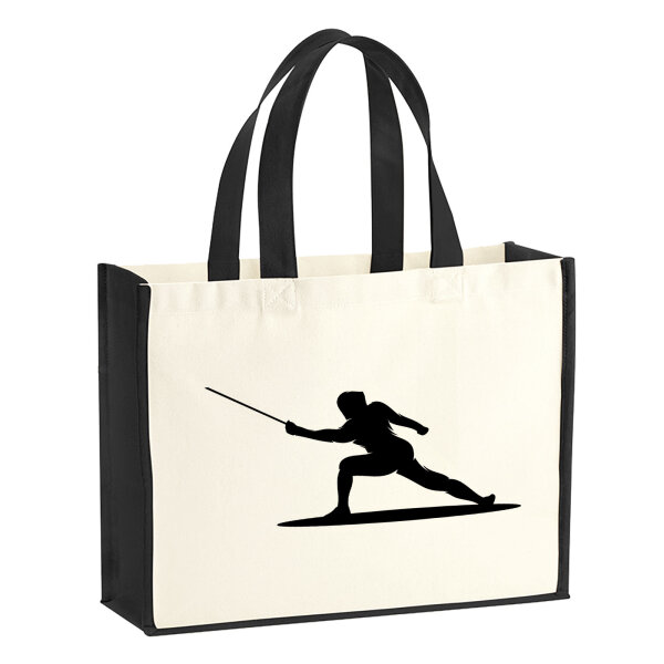 Jutetasche Fechten Silhouette 21 Liter Black