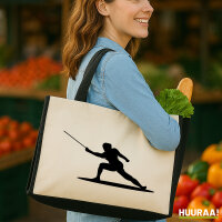 Jutetasche Fechten Silhouette 21 Liter Black