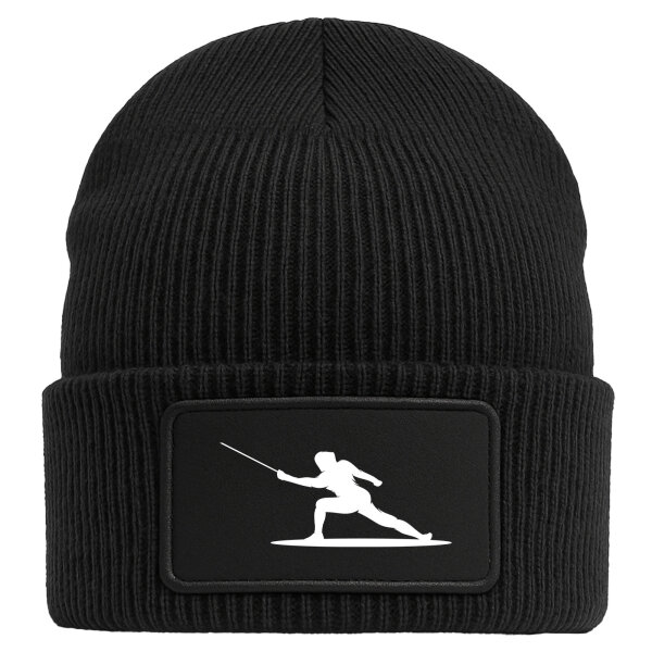 Beanie Fechten Silhouette Black Mütze