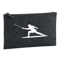 Kulturbeutel Fechten Silhouette 1 Liter Filz Charcoal...