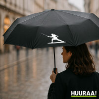 Regenschirm Fechten Silhouette 98cm Schwarz