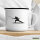 Emaille Tasse Fechten Silhouette 300ml Vintage Emaille Becher