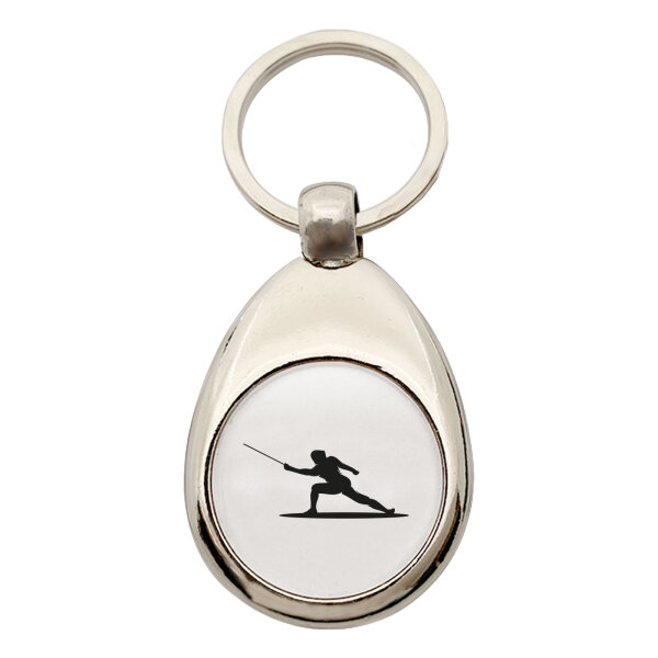 Schlüsselanhänger Fechten Silhouette