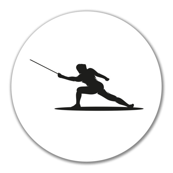 Aufkleber Fechten Silhouette 10cm Sticker