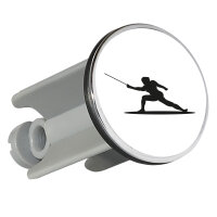 Waschbeckenstöpsel Fechten Silhouette 4cm...