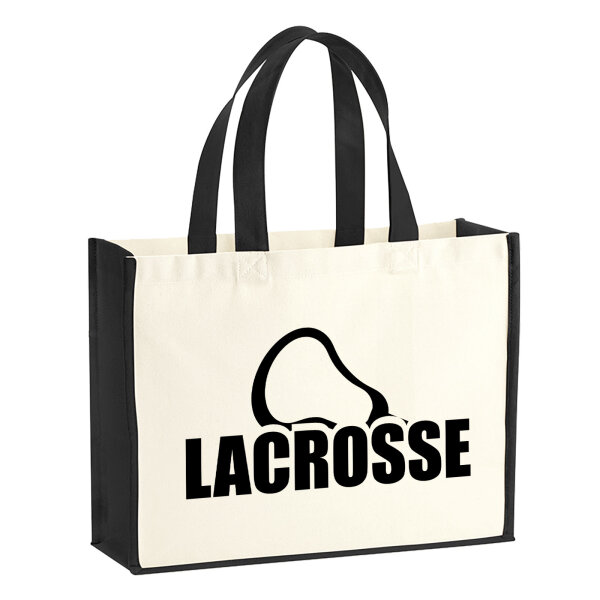 Jutetasche Lacrosse Schriftzug 21 Liter Black