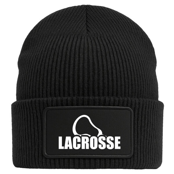 Beanie Lacrosse Schriftzug Black Mütze