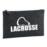 Kulturbeutel Lacrosse Schriftzug 1 Liter Filz Charcoal...