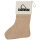 Weihnachtsstrumpf Lacrosse Schriftzug Beige