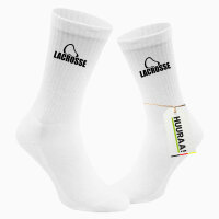 Socken Lacrosse Schriftzug Größe 37/46 White Motiv Tennissocken