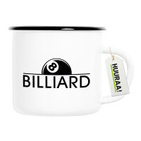 Emaille Tasse Billard Snooker 300ml Vintage Emaille Becher