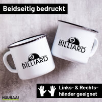 Emaille Tasse Billard Snooker 300ml Vintage Emaille Becher