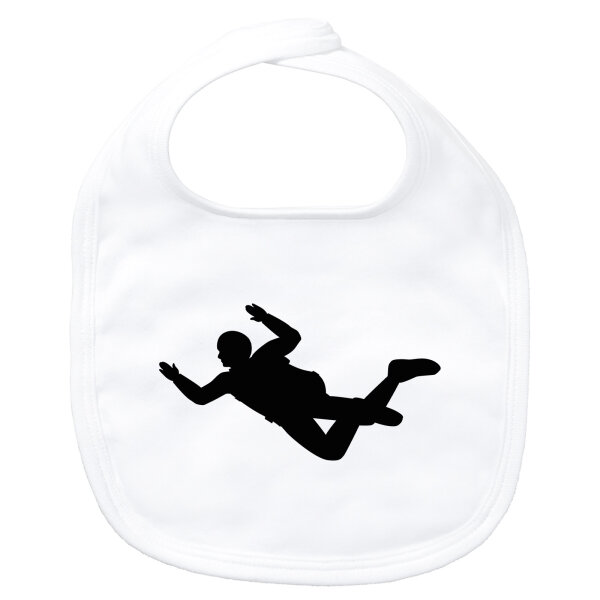 Baby Lätzchen Skydiving Silhouette Klettverschluss