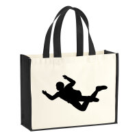 Jutetasche Skydiving Silhouette 21 Liter Black