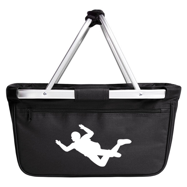 Einkaufskorb faltbar Skydiving Silhouette 20 Liter Tragekorb Black