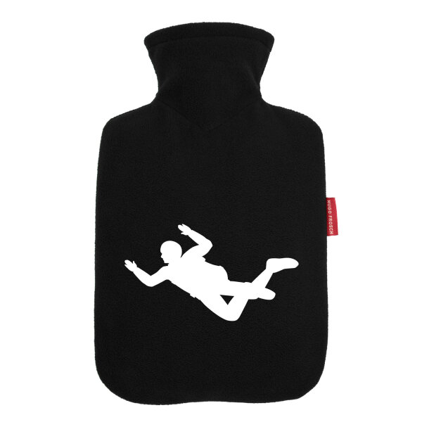 Wärmflasche Skydiving Silhouette