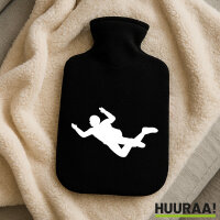 Wärmflasche Skydiving Silhouette
