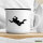 Emaille Tasse Skydiving Silhouette 300ml Vintage Emaille Becher