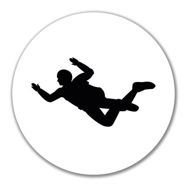 Aufkleber Skydiving Silhouette 10cm Sticker