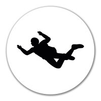 Aufkleber Skydiving Silhouette 10cm Sticker