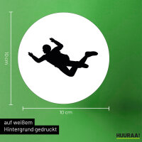 Aufkleber Skydiving Silhouette 10cm Sticker