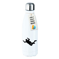 Edelstahl-Trinkflasche Skydiving Silhouette 500ml Wasserflasche